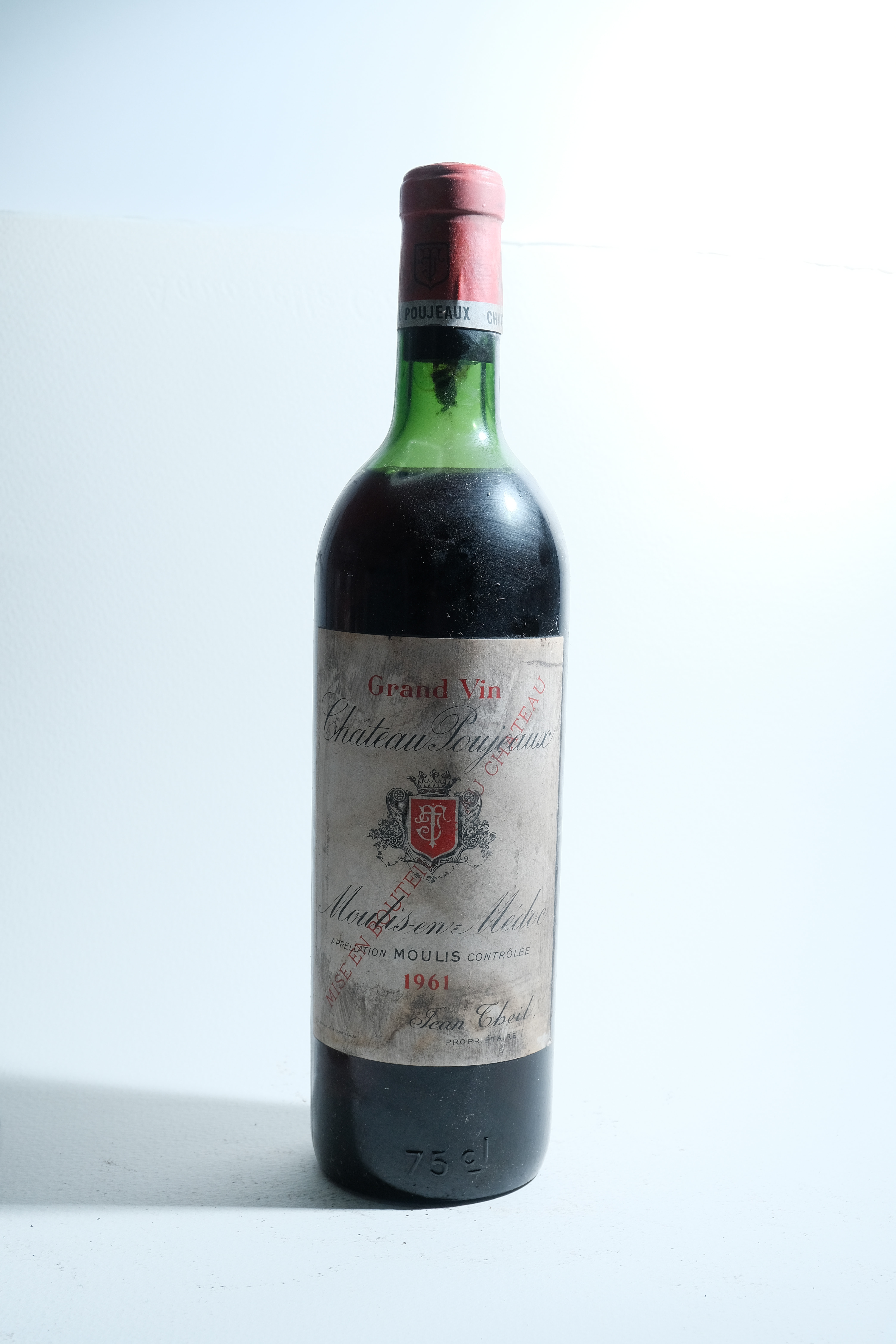 6 bottles Château Poujeaux 1961