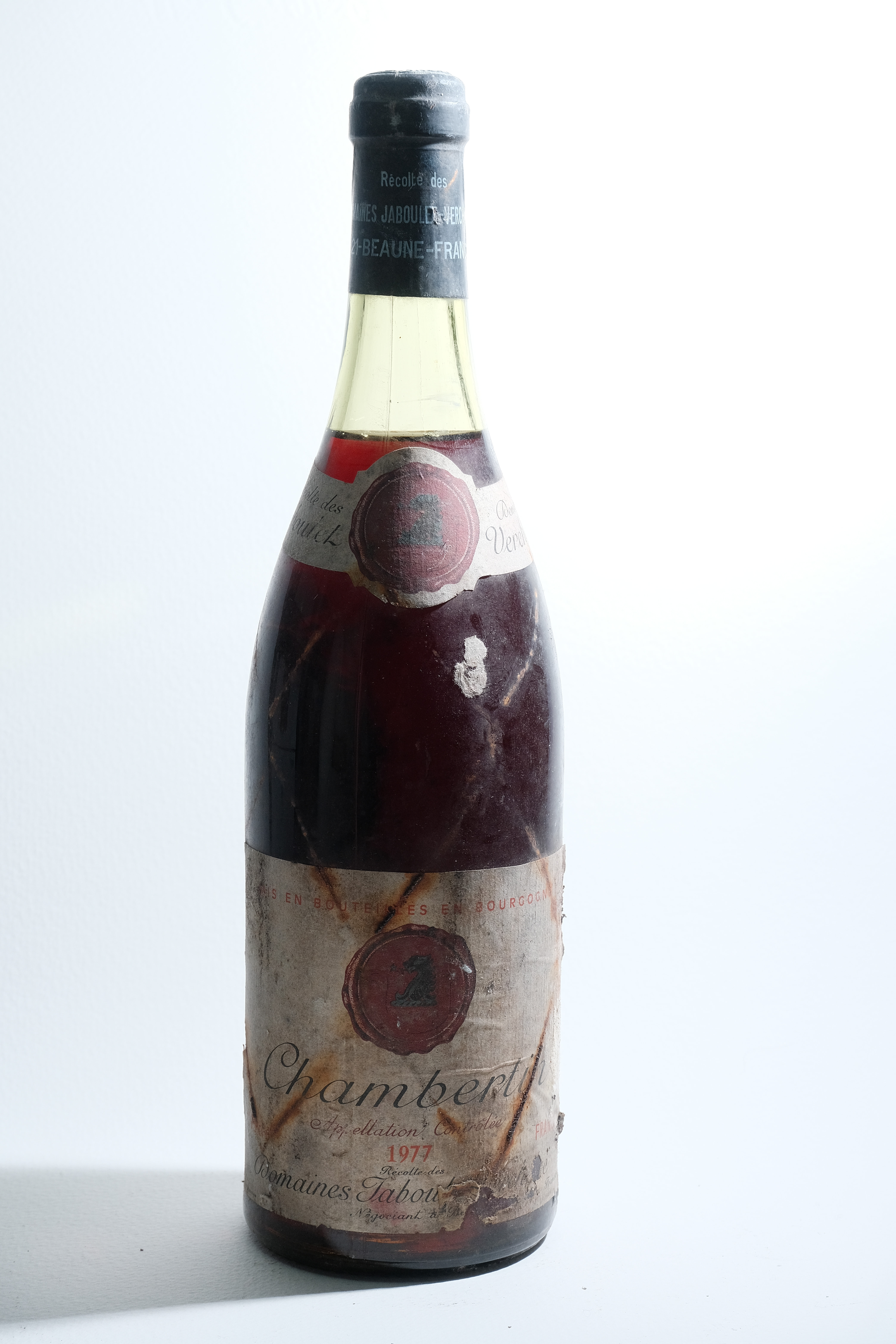 2 bottles Chambertin Grand Cru Jaboulet Vercherre 1977